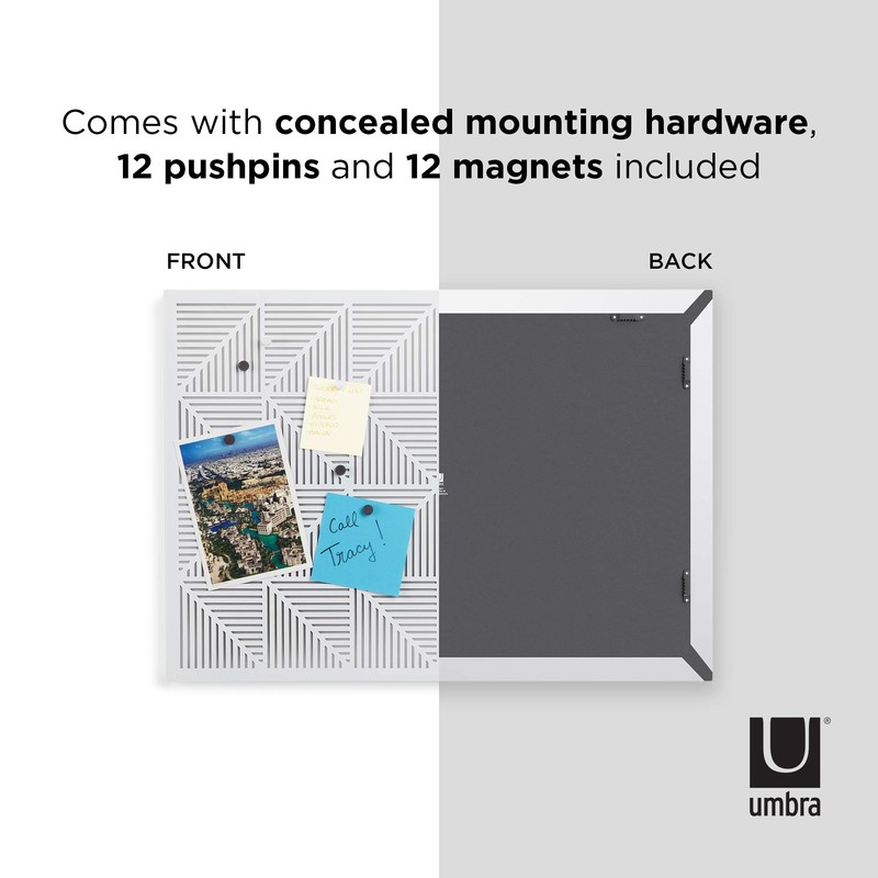 Umbra Trigon, Wall Mounted Bulletin Board, Magnetic Board, and Message
