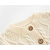 Auro Mesa Newborn Baby Knit Romper with hat Beige Infant
