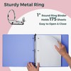 POPRUN 3 Ring Binder 1 Inch, PVC-Free, Holds 175 Sheets