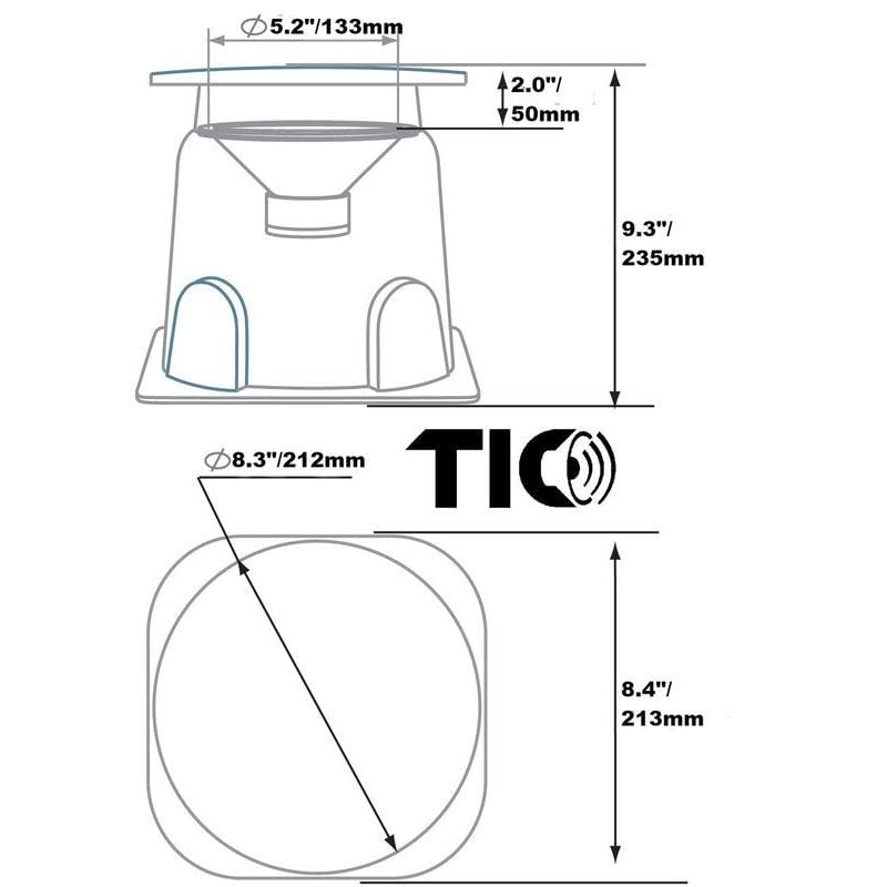 TIC GS5-5" Compact Outdoor Weather-Resistant Omnidirectional In-Ground Speakers (Pair)