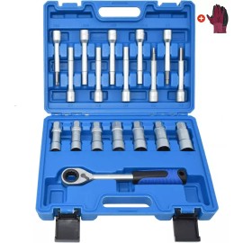 Youstleu 유스틀루 18PCS 스티어링 허브 서스펜션 쇼크 업소버 스트럿 너트 제거 도구 소켓 키트 1/2인치 스프레더 Youthlu 18PCS Steering Hub Suspension Shock Absorber Strut Nut Removal Tool Socket Kit 1/2inch Spreader