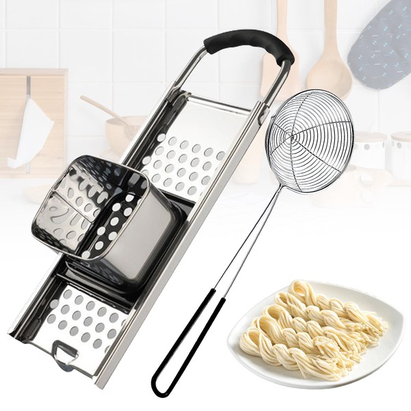 Stainless Steel Spätzle Slicer, Dough Sledge, Spaetzle Press with Dough