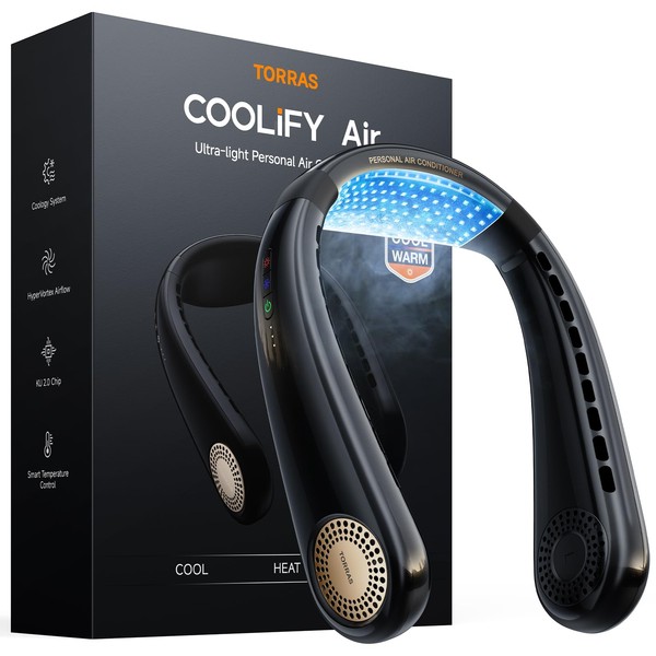 TORRAS COOLiFY Air Neck Fan Air Conditioner, 3D Airflow, Light