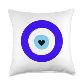 Evil Eye Artwork, Hamasa Good Luck Hand of Fatima Hipster Throw Pillow