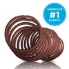 GOODY Ouchless Women's Hair Braided Elastics 4mm for Medium Hair,