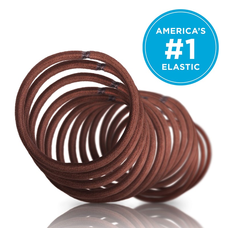GOODY Ouchless Women's Hair Braided Elastics 4mm for Medium Hair,