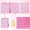 1 Inch 3 Ring Binder with Clipboard, Cute Binder Pink