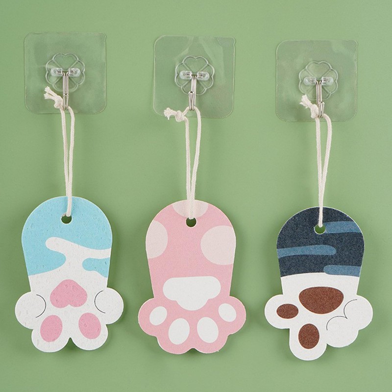 Hezhou Pack of 3 Cat Shaped Kitchen Sponges in the