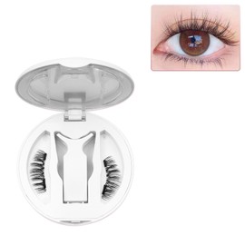 Magnetic Eyelashes,Magnetic Eyelashes with Applicator,New Integrated Box Design,No Glue or Liquid Eyeliner Needed,Magnetic Eyelashes with 2 in 1 Eyelashes Box (Dense Style)