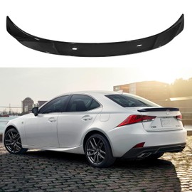 Arcoche Rear Spoiler Wing for Lexius is 2014-2020 Without Drilling ABS Trunk Lid Spoiler IS300 IS350 IS500(Glossy Black)