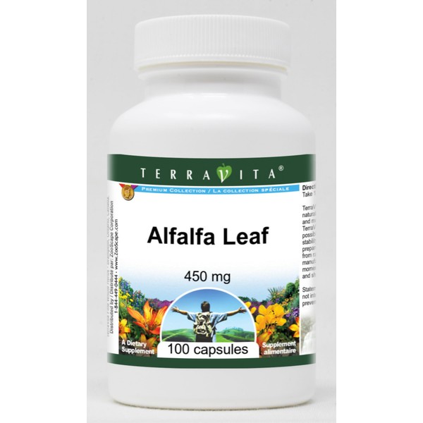 Alfalfa Leaf - 450 mg (100 Capsules, ZIN: 510945) -