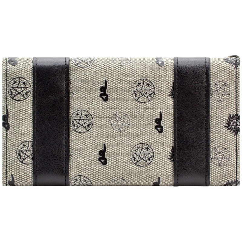 Super Natural Winchester Bros Devil Trap Emblem Triple Wallet with