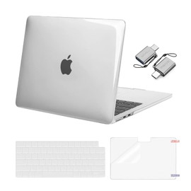 MOSISO MOSISO Compatible with MacBook Air 13 inch Case 2025 2024 2023 2022 M4 A3240 M3 A3113 M2 A2681, Plastic Hard Shell&Keyboard Cover&Screen Film&Type C for MacBook Air 13.6 inch Case, Crystal Clear