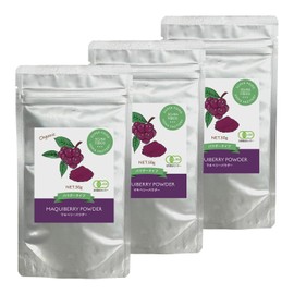SOMA FOODS Organic JAS Maki Berry Powder Organic (Sorting and Filling in Japan) (1.8 oz (50 g) x 3 Pieces