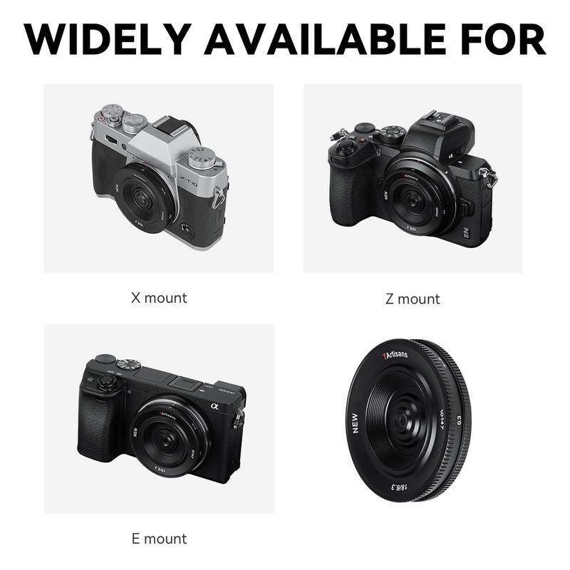 7artisan 18mm F6.3 Ultra-thin APS-C Prime Lens Fit for Sony