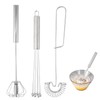 Dokpav 3 PCS Stainless Steel Wire Whisk Set, Hand Egg