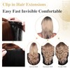 Elailite Clip-In Real Hair Extensions, 8 Wefts, Straight, #6 Light