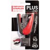 PLUS Japan, Flat Clinch Power Assist Stapler Mini in Red,