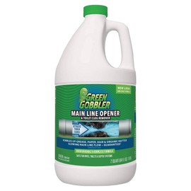 Green Gobbler Ultimate Main Drain Opener | Drain cleaner Hair Clog Remover | Works On Main Lines, Sinks, Tubs, Toilets, Showers, Kitchen Sinks | 64 fl. oz.