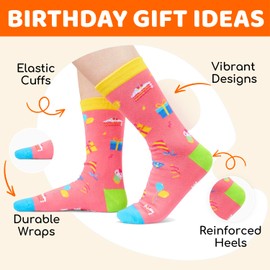 Zmart 74th Birthday Gift Ideas - Socks for Older Women Over 74 for 74 Year Olds