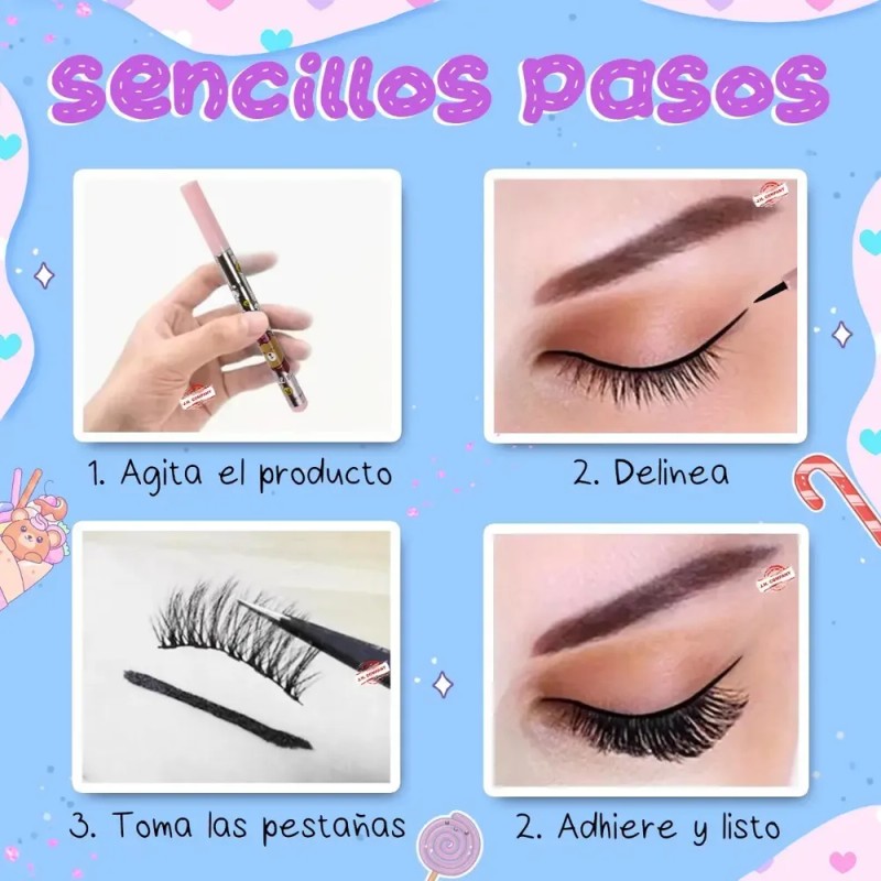 Set 3 Lápices Delineador Negro Sandy Beauty a Prueba de