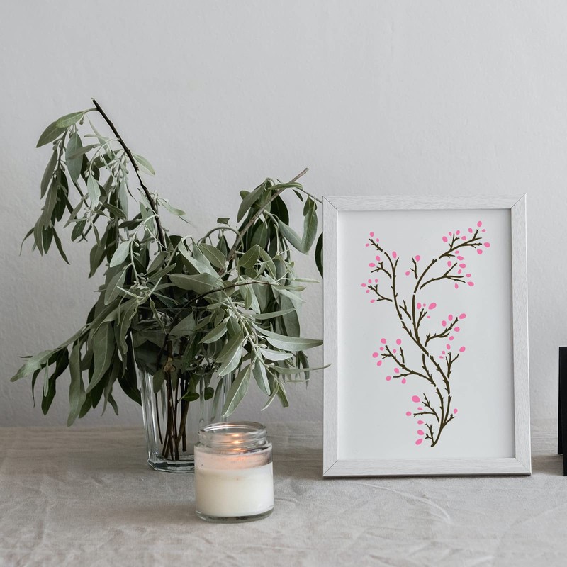 FINGERINSPIRE Branch Painting Stencils 29.7x21cm Large Bare Branches & Budding