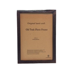 H A4 BK Old Wood Photo Frame, Black Brown, For Wall Hanging, Frame Frame, Picture Frame, Wooden Menu Board, Antique Picture, Award Certificate, Uses Used Wood With Holes and Uneven Surfaces, Shipped