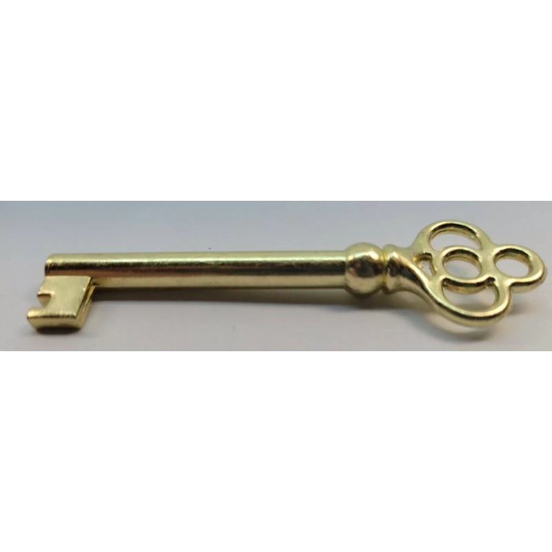 Furniture Knowledge Polished BRASS KEY skeleton vintage retro door drawer