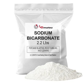 LE LEMATEC Professional Grade Soda Blasting Media - Technical Sodium Bicarbonate for Industrial Sandblasters & Cabinet Systems - 2.2lb Precision Starter Kit - LEI-08-8