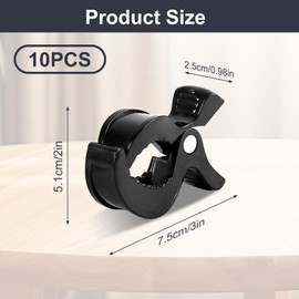 10Pcs Stroller Clips Pegs to Hook Muslin and Toys Seat Cover, Stroller Pegs, Blanket Clips, Pram Toy Holder, Black