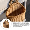 Healvian Hanging Basket for Kitchen Ginger and Garlic Organizer Woven