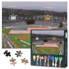 Puzzles for Adults 1000 Pieces - Jigsaw Puzzles Ballpark Art, 27.5x19.7 Inch Dodger Stadium in Los Angeles Hard Impossible Challenging Puzzle Family Game for Men & Women (Home Decor Gift)
