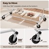 Yaheetech Clothes Rack with Wheels, Heavy-Duty Clothing Organizer, Adjustable Commercial