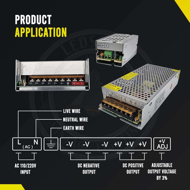 Universal Switching Power Supply Regulated Transformer IP20 DC12V LED Driver