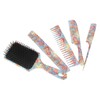 5pcs Paddle Hair Brush Set Easy Detangling Brush Tail Comb