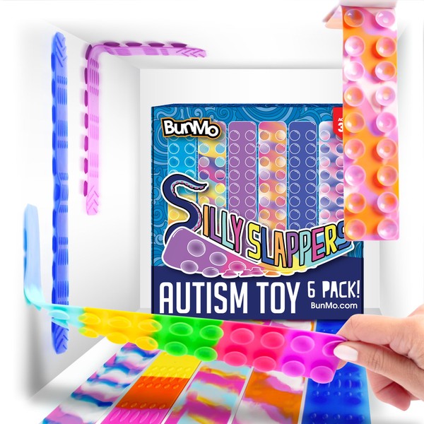 BUNMO Sensory Suction Toys 6pk | Sensory Toys for Autistic Children | Stimulating & Addictive | Autism Sensory Toys | Engaging Creative & Imaginative Play | Autism Toys
