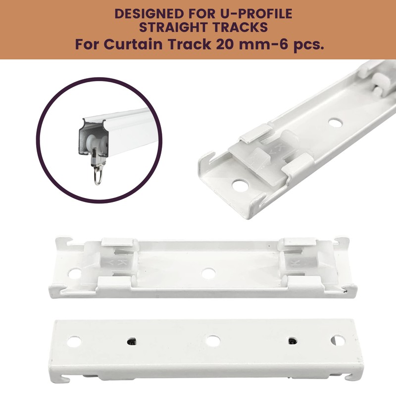 Jos & Haz MF016W-Curtain Track Accessories (Double Ceiling Brackets)