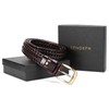 SENDEFN Leather Braided Belts for Men, 1 3/8" Casual Woven
