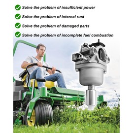 Carburetor Fit for John Deere Z225 EZtrak Zero Turn Mower B&S 17.5HP 18HP 18.5HP Engine, Replace MIA11474 MIA12509 MIA11520, Carb Tune Up Kit with Air Filter