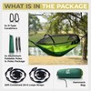 Miztli Camping Hammock -Portable Hammock w/Spacious Net & Tree Straps