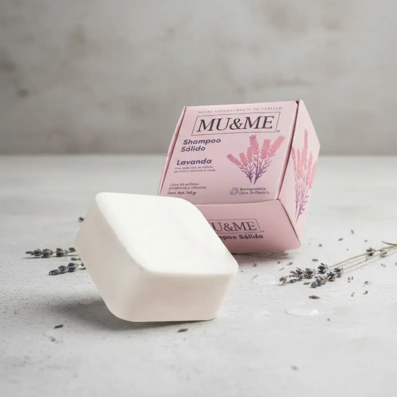 Shampoo Solido Mu&me Lavanda Anticaida 140gr