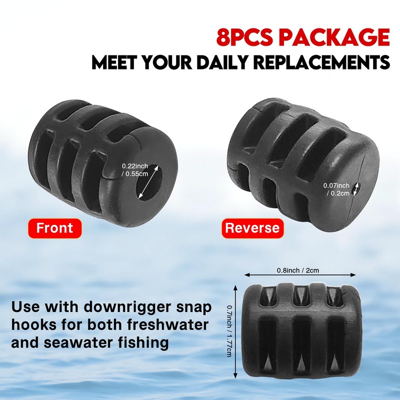 EUPHENG Downrigger Cable Terminator Kit, Complete Set with Swivel Snaps,