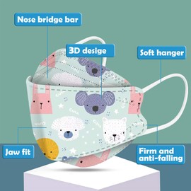 50PCS Cartoon Face_Mask Protection Breathable Comfortable, 4-Layer Filters, for Unisex Child Kids Outdoor Use (50PC 2)