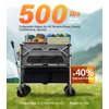 everyfun Pro Collapsible Wagon Double Decker,Wagons Carts Foldable,Heavy Duty Wagon