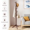 S AFSTAR 8-Hook Coat Rack Freestanding, Wood Coat Tree With