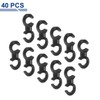 sourcing map 40pcs Bicycle S-Hook Clips Clamps Plastic Rotatable S