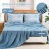 WONGS BEDDING Boho Comforter Set Queen Size, Blue Damask Comforter