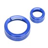 2Pcs Aluminum Alloy Multimedia Control Center Knob Ring Trim Fit