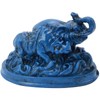 YISHUI Feng Shui C1008 Figurine Goods, Blue, Elephant and Rhinoceros,