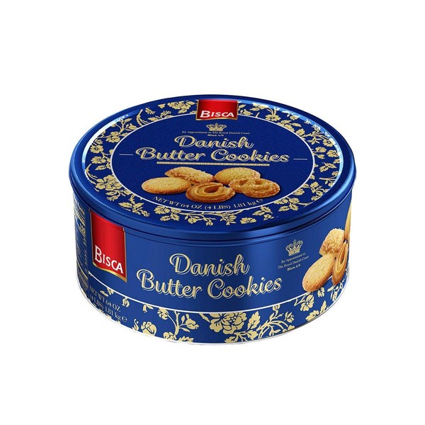 Bisca Danish Butter Cookies Pack Net Wt 64 Oz butter, original, 80 oz (5lbs) (Pack of 1)